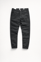 Herren Baumwollhose Grau Regular Fit – Chino Freizeithose — Black