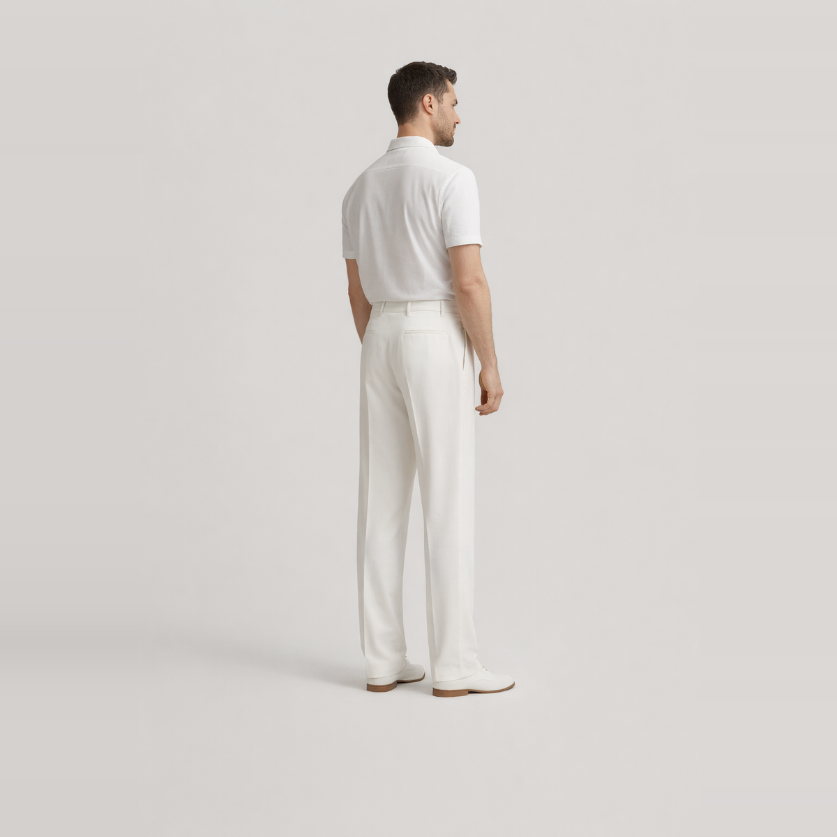 Herren Anzughose mit Bundfalten – Gerade Passform