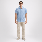 Lässiges Herrenhemd | Sommer Freizeitbekleidung — Blau