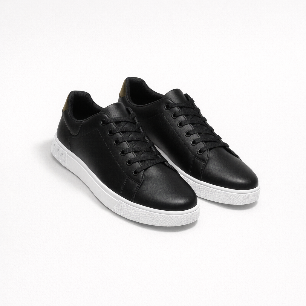 Herren Sneaker – Klassische flache Turnschuhe — Schwarz