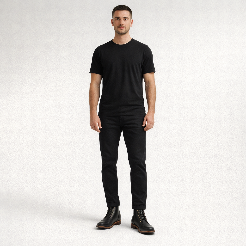 Herren Arbeitsstiefel – Robuste Schnürstiefel — Schwarz