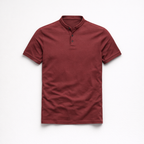 Herren Langarm-Poloshirt – Klassisch Elegant für Herbst — Rot