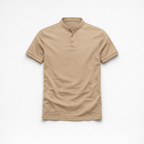 Herren Langarm-Poloshirt – Klassisch Elegant für Herbst — Khaki