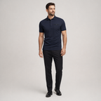 Herren Poloshirt – Elegantes Freizeit-Polo — Dunkelblau