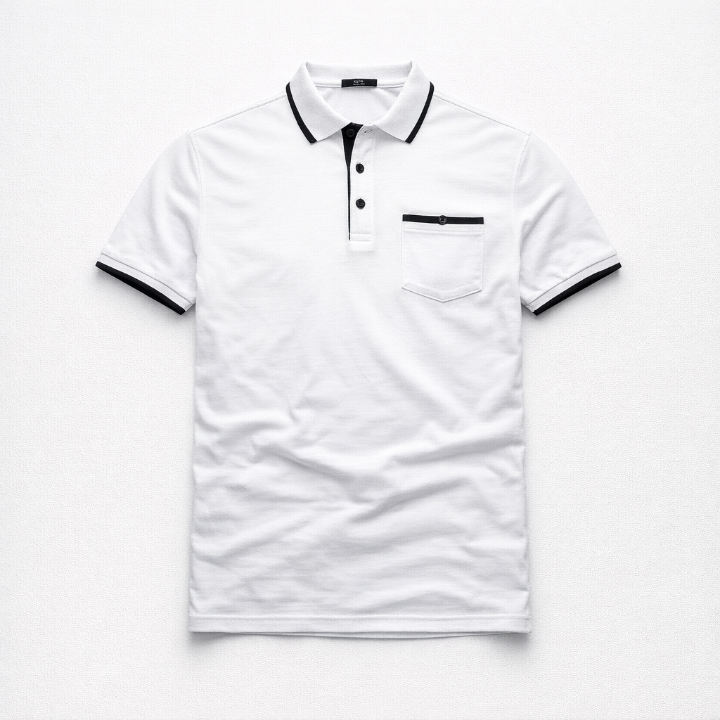 Herren Poloshirt – Elegantes Freizeit-Polo — Weiß