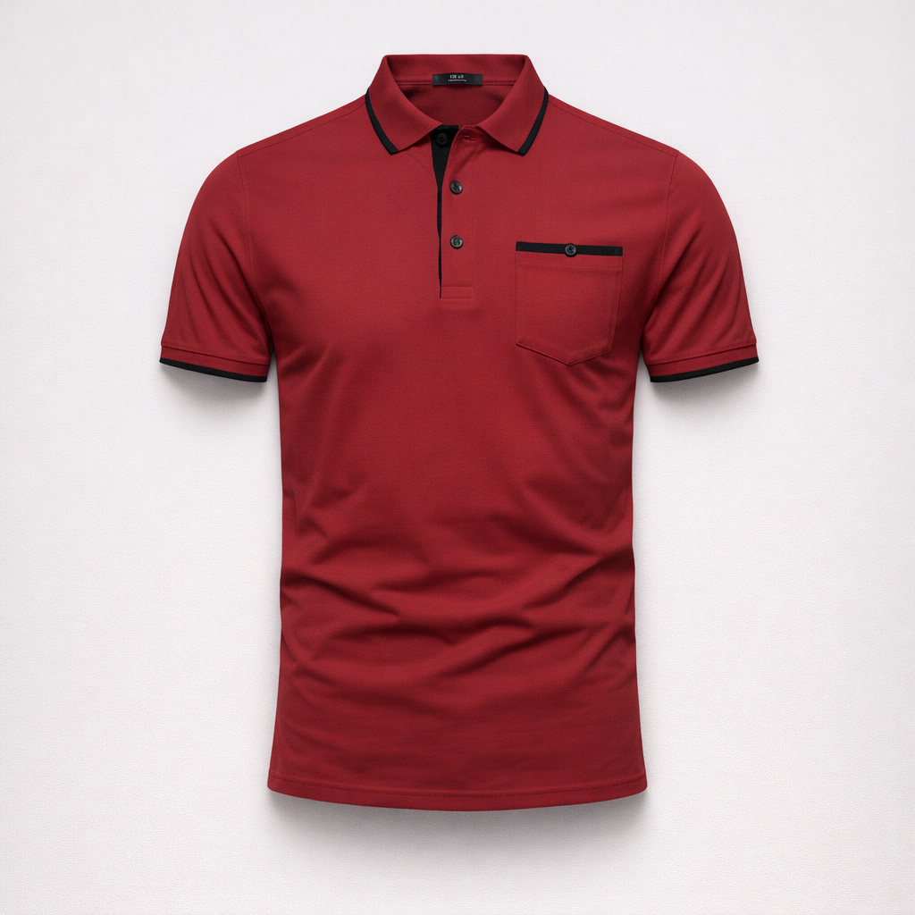 Herren Poloshirt – Elegantes Freizeit-Polo — Rot