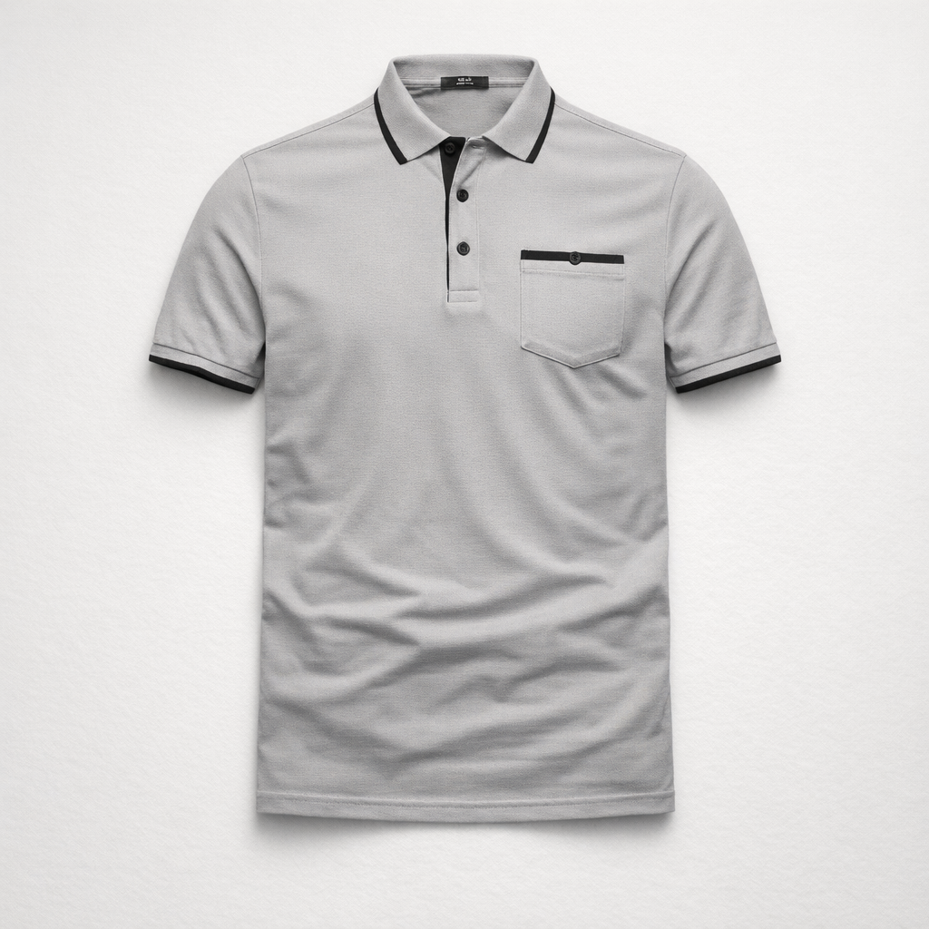 Herren Poloshirt – Elegantes Freizeit-Polo — Grau