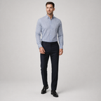 Herren Streifenhemd – Elegantes Freizeithemd — Blau