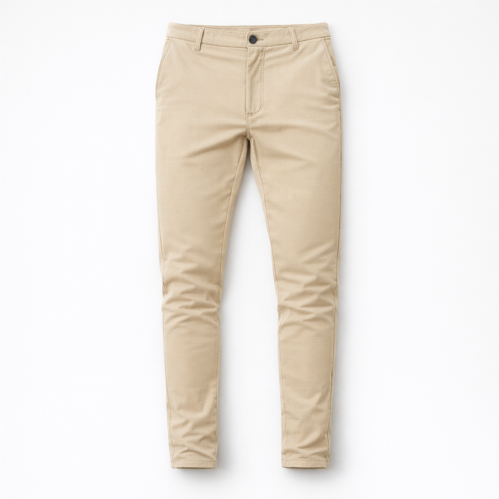 Herren Slim Fit Chinohose – Elegante Chino — Hellgrau