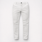 Herren Slim Fit Chinohose – Elegante Chino — Weiß