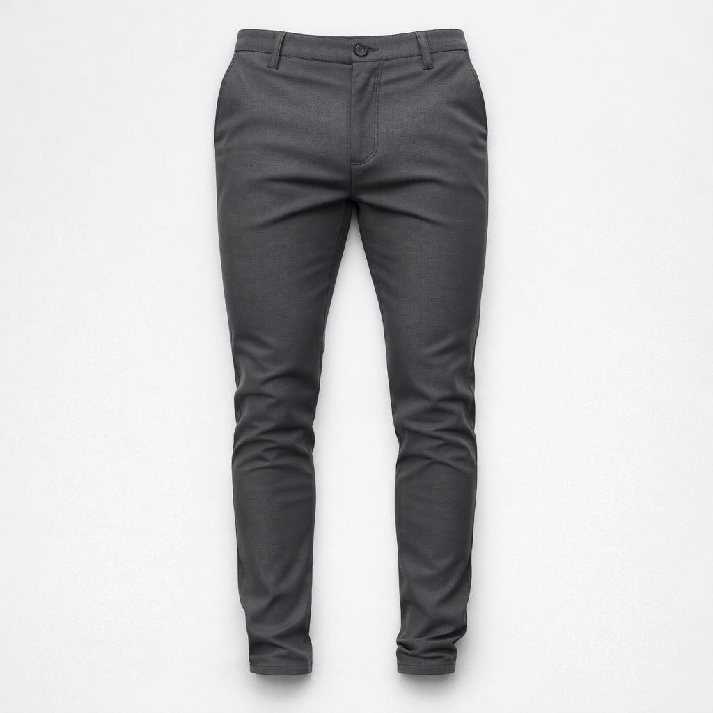 Herren Slim Fit Chinohose – Elegante Chino — Dunkelgrau