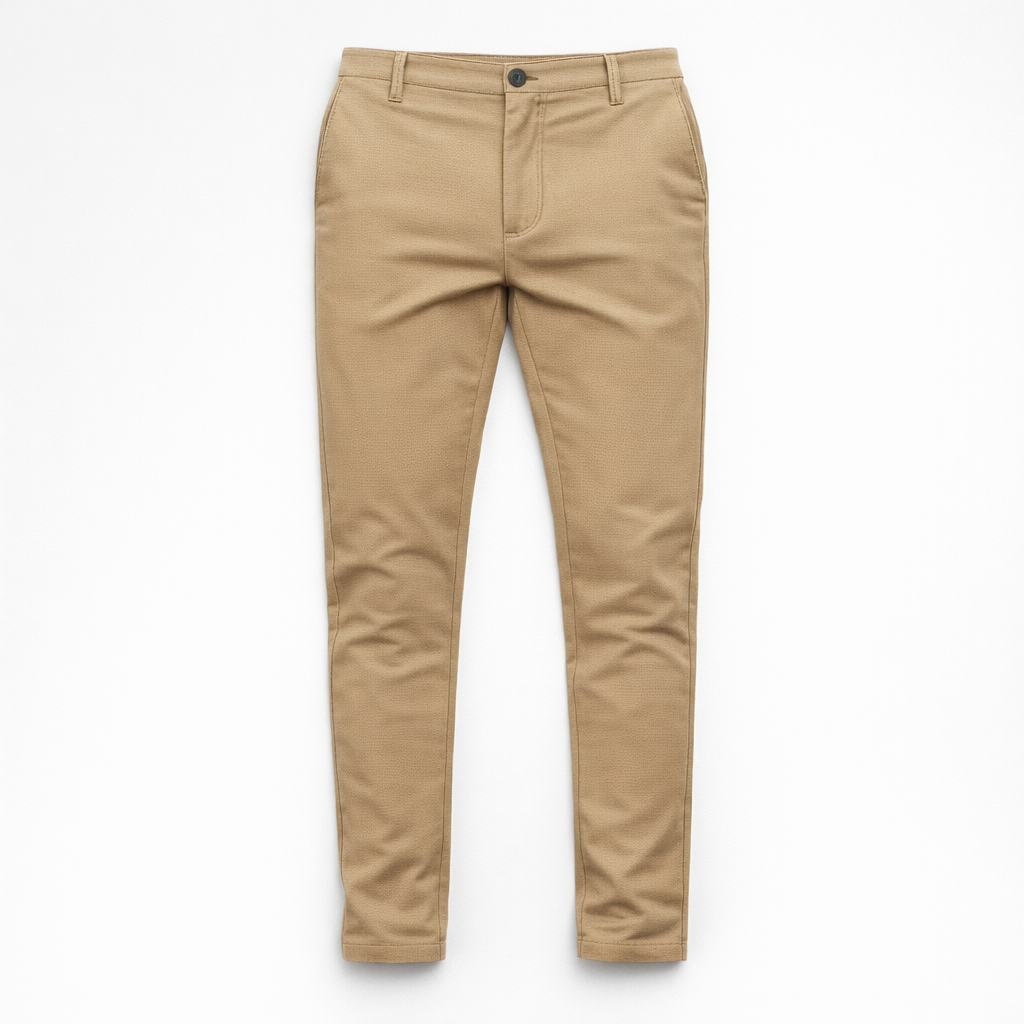 Herren Slim Fit Chinohose – Elegante Chino — Beige