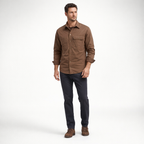 Herren-Langarmhemd aus Baumwolle – Regular Fit für den Herbst — Light Brown