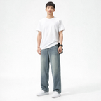 Herren Herbst Jeans – Relaxed Fit Casual Stretch Jeans — Light Wash