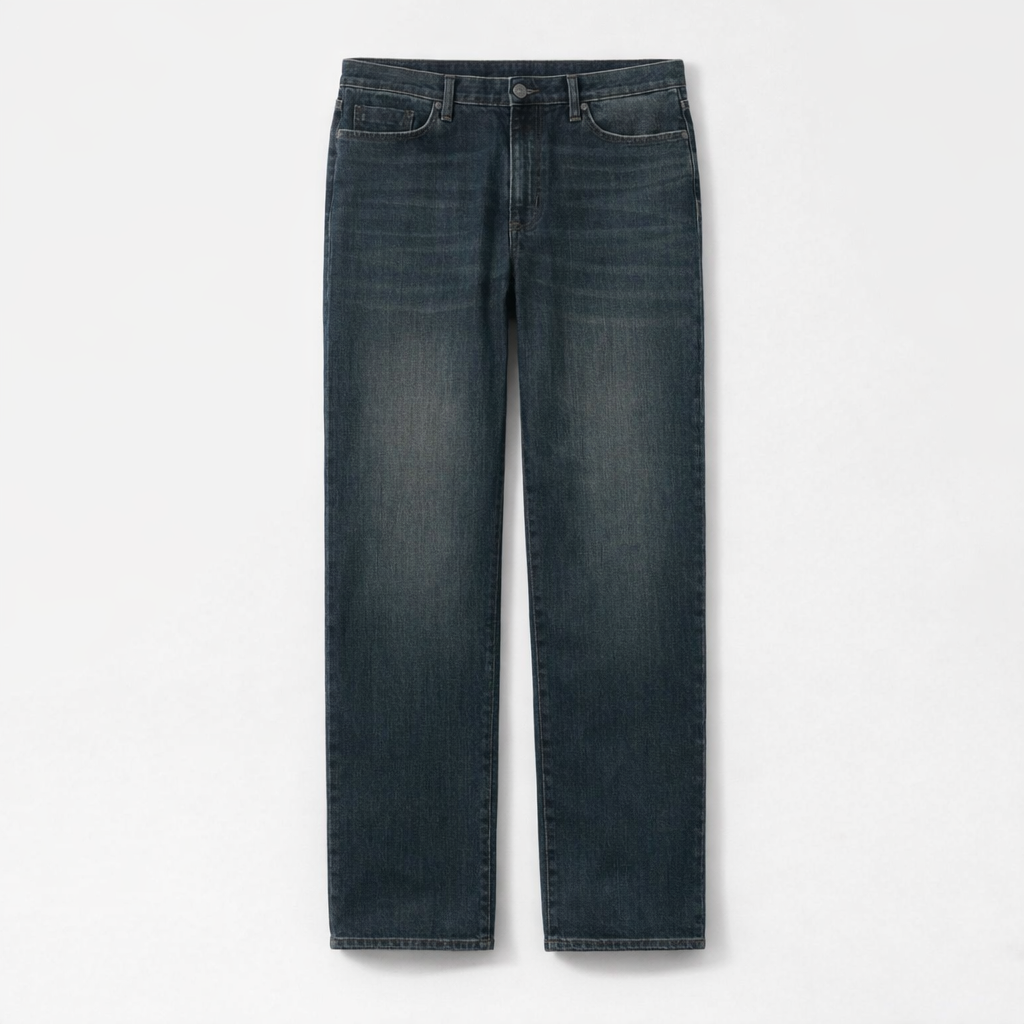Herren Herbst Jeans – Relaxed Fit Casual Stretch Jeans — Dark Wash