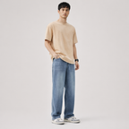 Herren Herbst Jeans – Relaxed Fit Casual Stretch Jeans — Worn Wash