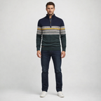 Herren Winterpullover mit Reißverschluss - Regular Fit aus Baumwolle — Navy