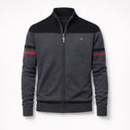 Pullover mit Reißverschluss aus Baumwolle und Elastan — Black