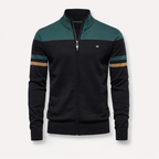 Pullover mit Reißverschluss aus Baumwolle und Elastan — Green