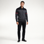 Pullover mit Reißverschluss aus Baumwolle und Elastan — Black