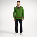 Herren Strickpullover - Regular Fit Herbststyle — Grün