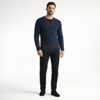 Herren Strickpullover - Regular Fit Herbststyle — Blau