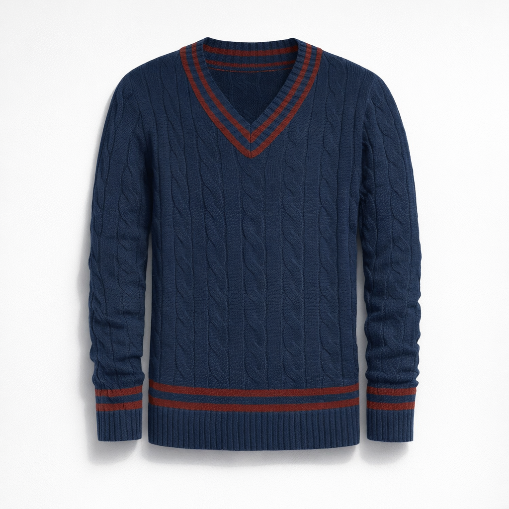 Herren Strickpullover - Regular Fit Herbststyle — Blau