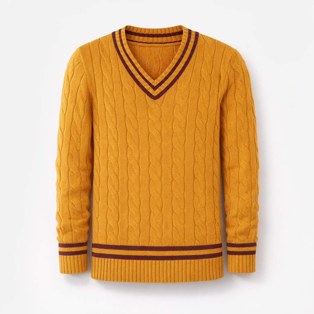 Herren Strickpullover - Regular Fit Herbststyle — Orange