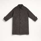 Herren Grauer Wintermantel Lang – Regular Fit — Braun