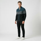 Herren Strickjacke mit Reißverschluss – Baumwolle — Blau