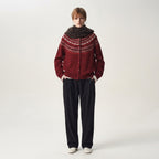 Damen Norweger Cardigan aus Wolle – Regular Fit — Rot