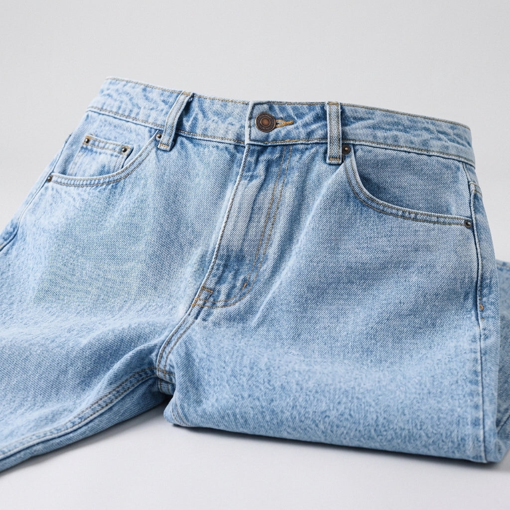 Herren Baggy Jeans im Loose Fit — Hellblau