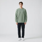 Herren Strickpullover in Rippstrick – Relaxed Fit — Grün