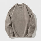 Herren Strickpullover in Rippstrick – Relaxed Fit — Grau