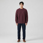 Herren Strickpullover in Rippstrick – Relaxed Fit — Burgund