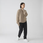 Damen Strickpullover aus Kaschmir mit Rollkragen – Regular Fit — Khaki