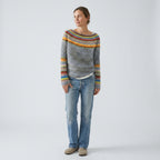 Damen Strickpullover mit Norwegermuster – Regular Fit