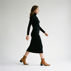 Damen Wildleder-Stiefeletten mit Blockabsatz — Gelb