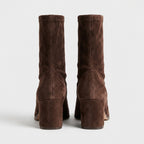 Damen Elegante Wildleder-Boots mit Blockabsatz