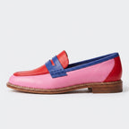 Damen Zweifarbige Loafer – Klassischer Stil — Rosa