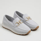Damen Loafer-Sneaker mit Metallspange — Weiß