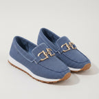 Damen Loafer-Sneaker mit Metallspange — Blau
