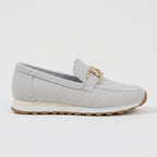 Damen Loafer-Sneaker mit Metallspange — Weiß