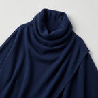 Damen Zweiteiler mit Poncho-Oberteil – Relaxed Fit — Marineblau