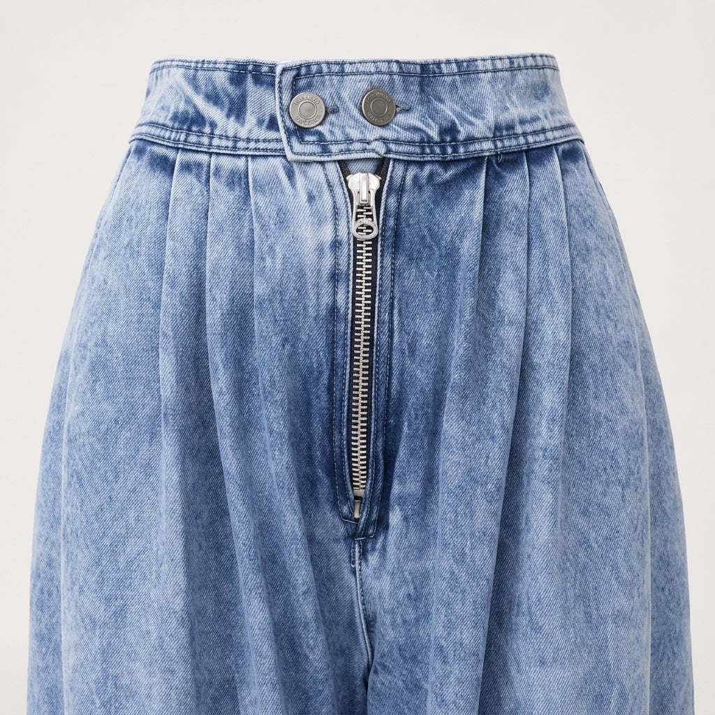 Damen High Waist Balloon Jeans – Relaxed Fit