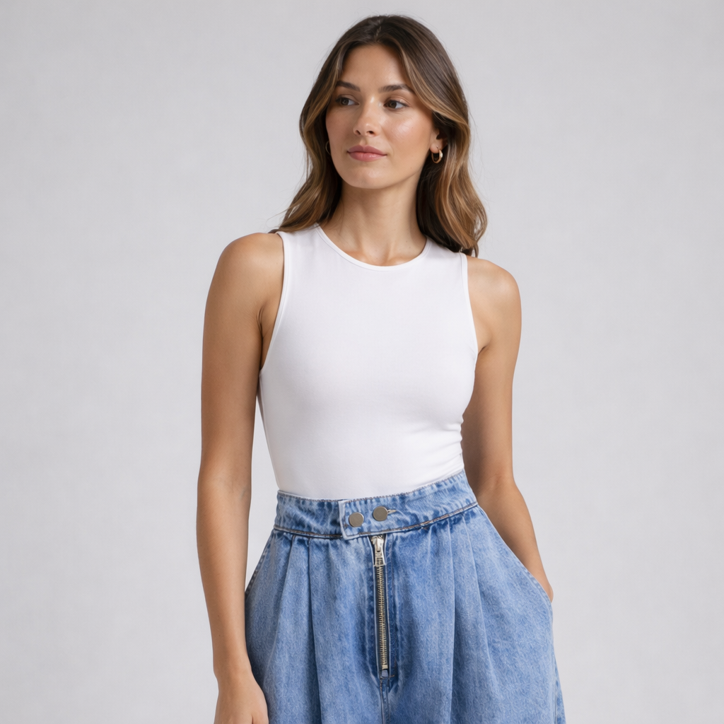 Damen High Waist Balloon Jeans – Relaxed Fit