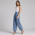 Damen High Waist Balloon Jeans – Relaxed Fit