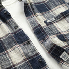 Herren Kariertes Flanellhemd aus Baumwolle – Regular Fit — Weiß