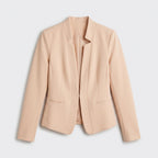 Damen Blazer in Marineblau, offen, Longline, Relaxed Fit — Pink