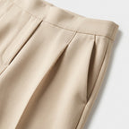 Damen High Waist Stoffhose mit weitem Bein — Beige
